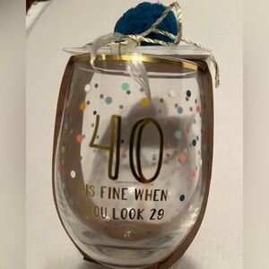 Colorful Confetti Wine Glass